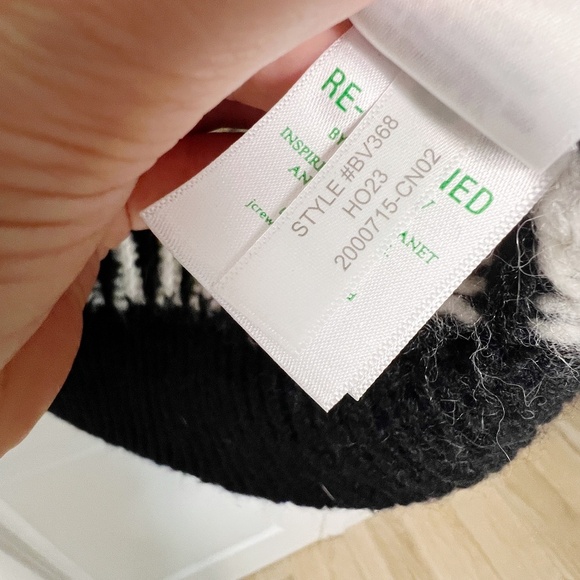 J. Crew Fair Isle crewneck sweater size XS grey white black wool alpaca - Picture 6 of 7